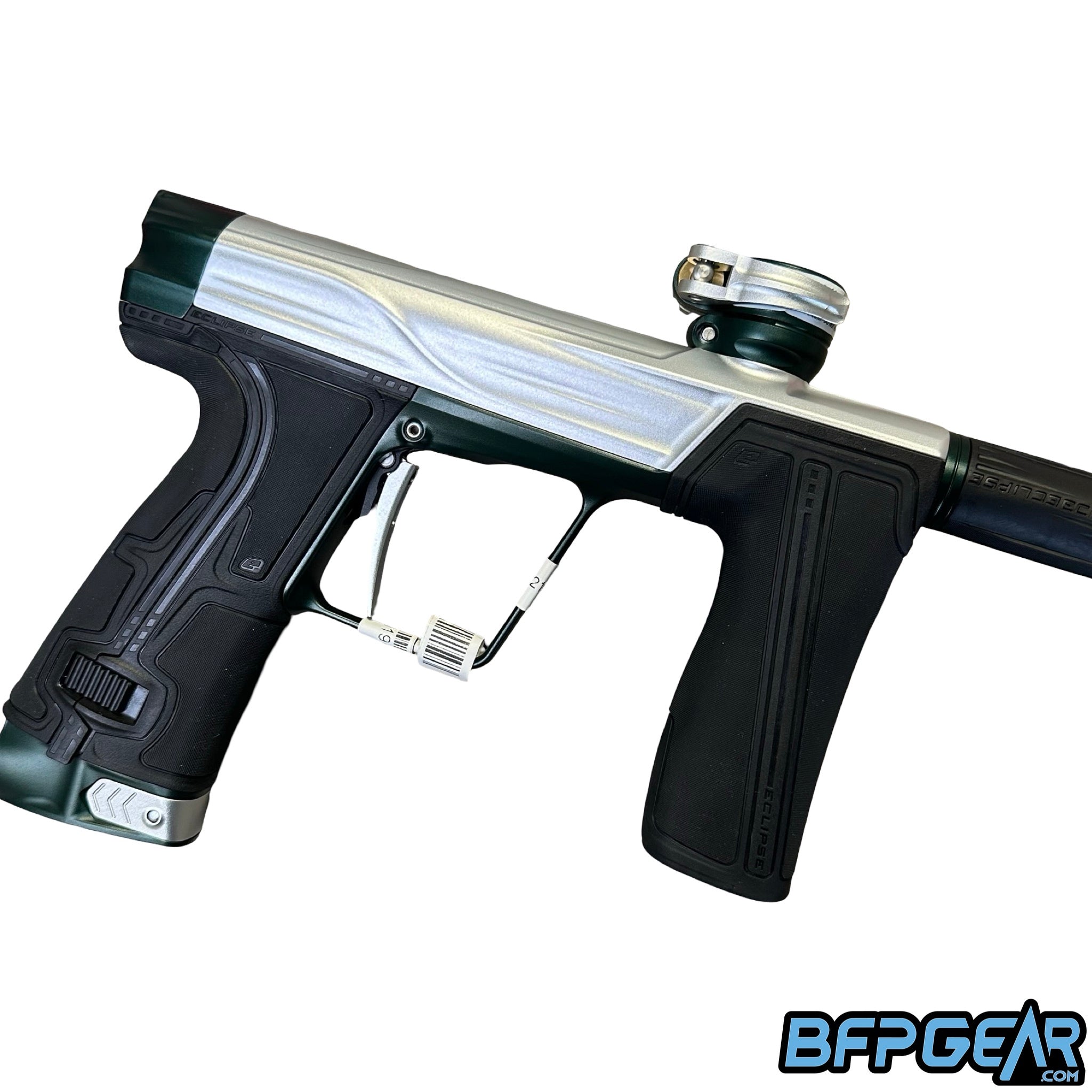 The Planet Eclipse GEO R5 in the silver and British racing green color way.