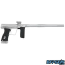 The Planet Eclipse GTEK 180R Paintball marker in all silver. The GTEK 180R is arguably the best paintball marker under $1000.