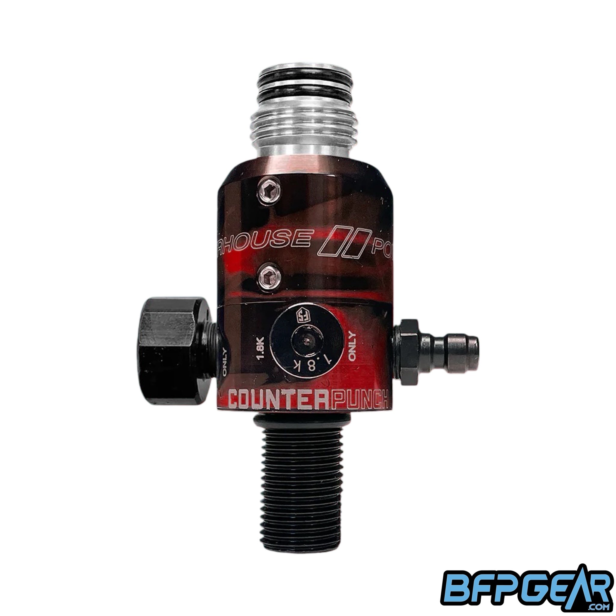 The Powerhouse Counterpunch Regulator in black and red acid wash.