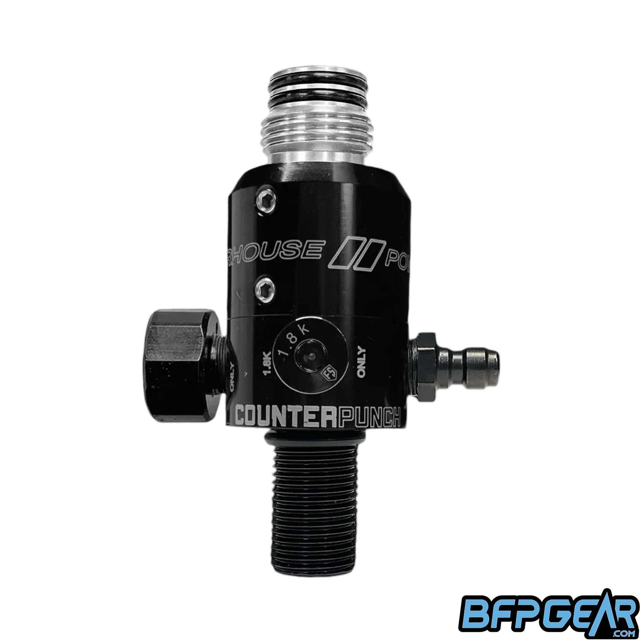 The Powerhouse Counterpunch regulator in gloss black.
