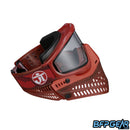 The right facing view of the JT LE ProFlex Birthstone January Garnet paintball mask. Highly limited quantities, only one per person.