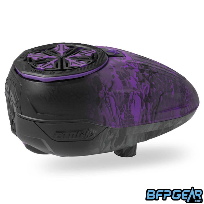 The BunkerKings CTRL2 loader in Purple Black Highlander.