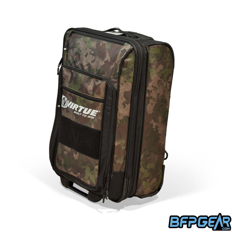 The virtue mid roller gear bag in reality brush camo.