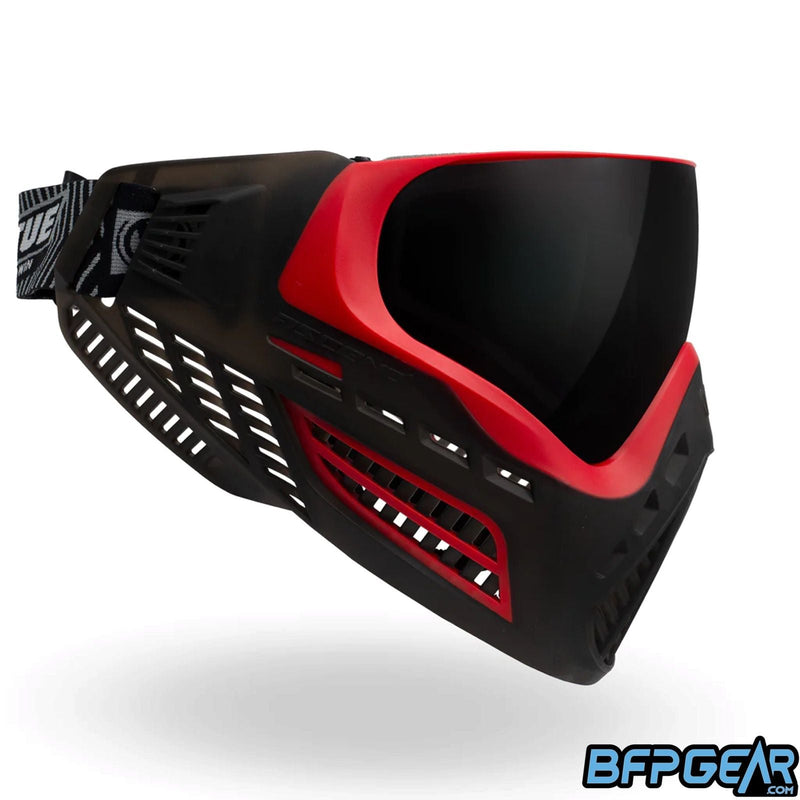 Side view of the Red/Black Ascend goggle.