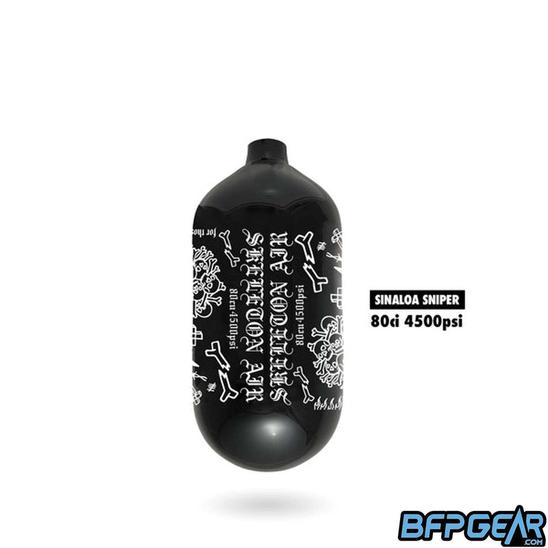 The Sinaloa Sniper 80ci Hyperlight bottle.