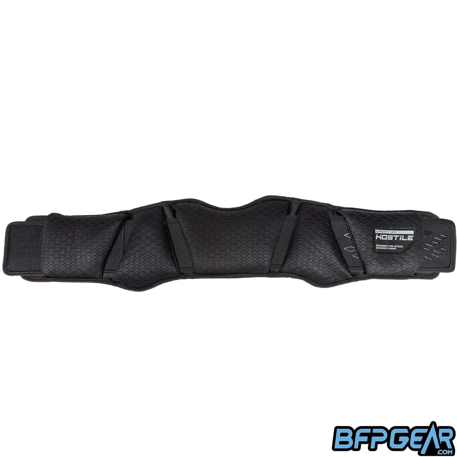 The inside of the Synapse belt. Gripped material on the inside provides zero movement while the belt is on.