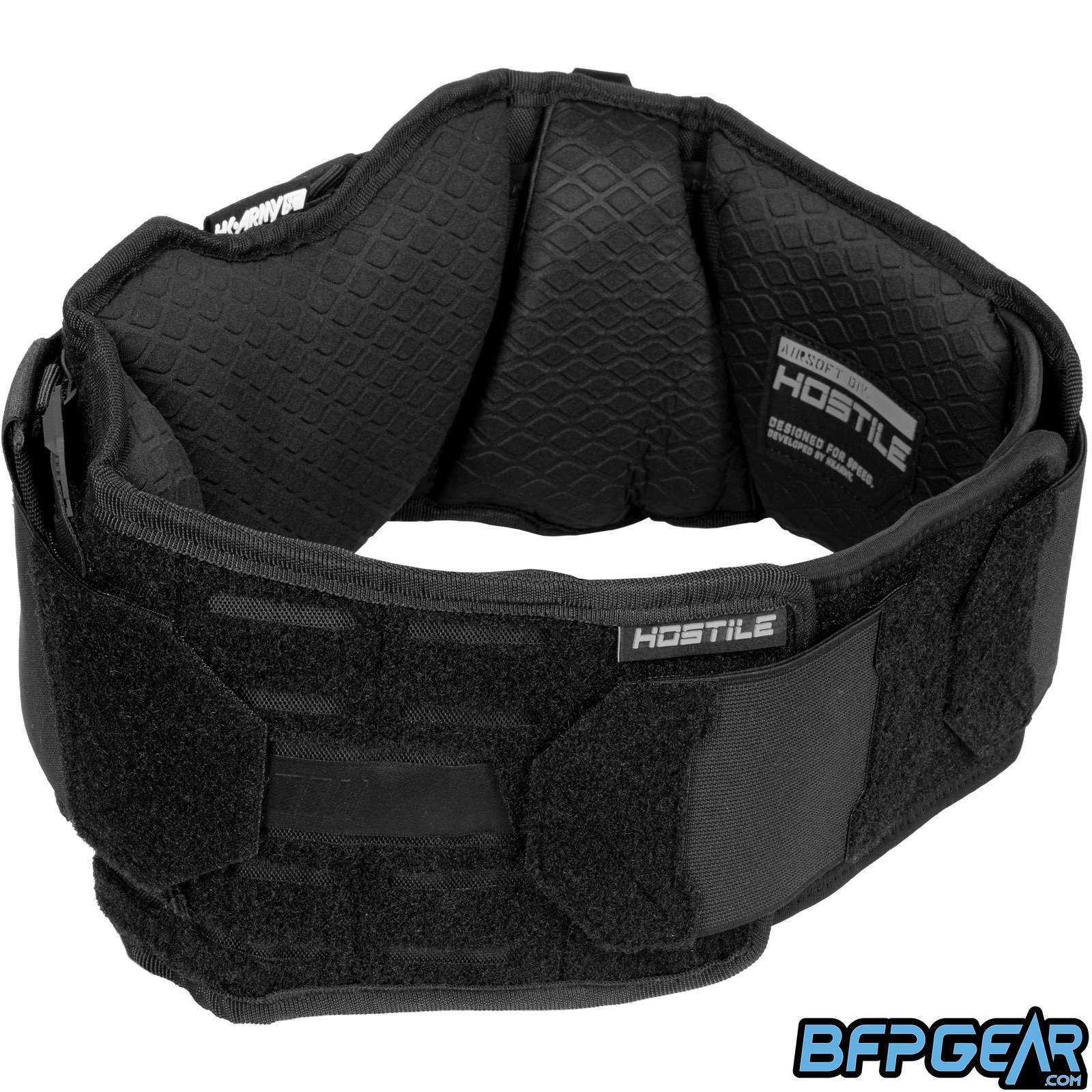An inside shot of the Synapse belt from HK Army. Padding goes all around your waist to prevent any shake and provide ultimate comfort.