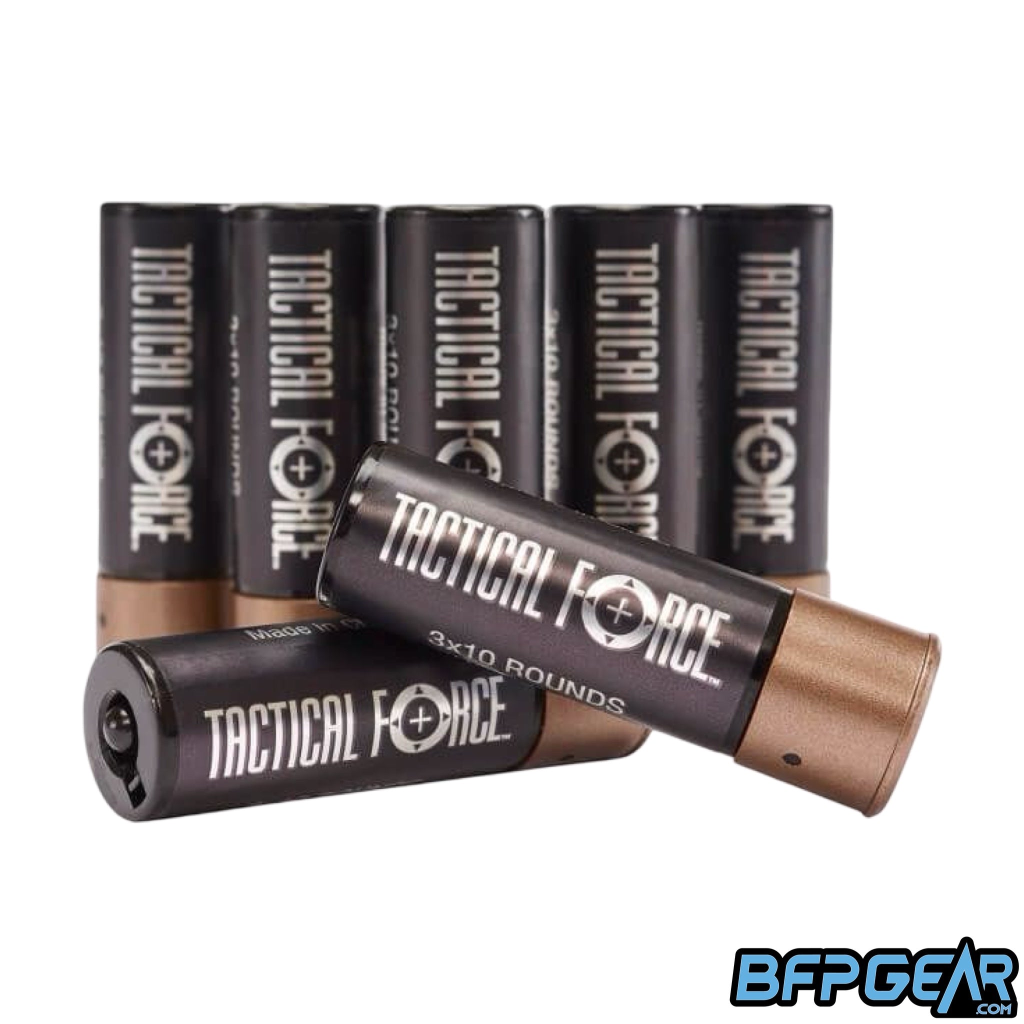 The Tactical Force Tri-Shot pump action shotgun. Comes with 7 shells.