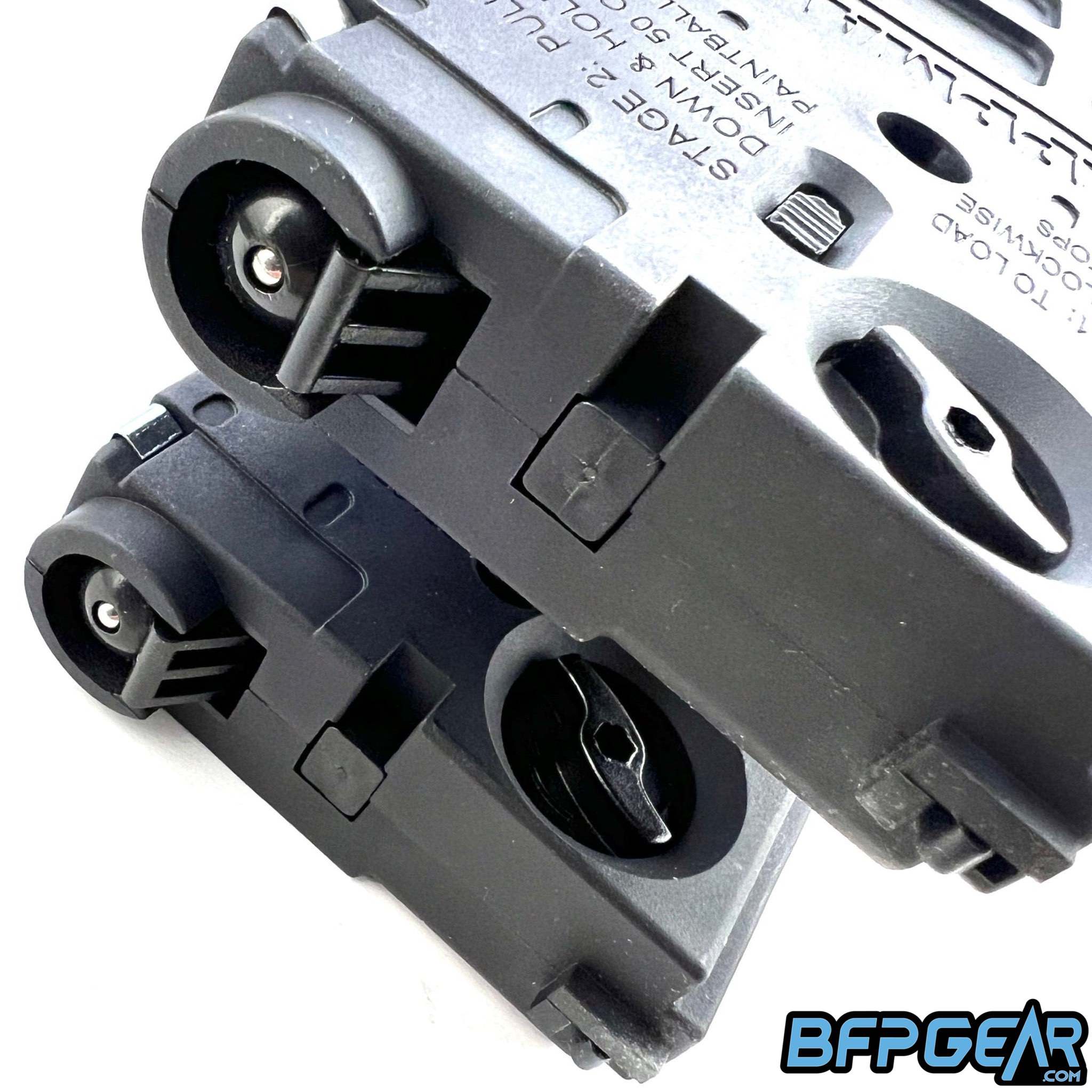 The Tippmann 50 cal Coupled magazine for the TMC Marker.