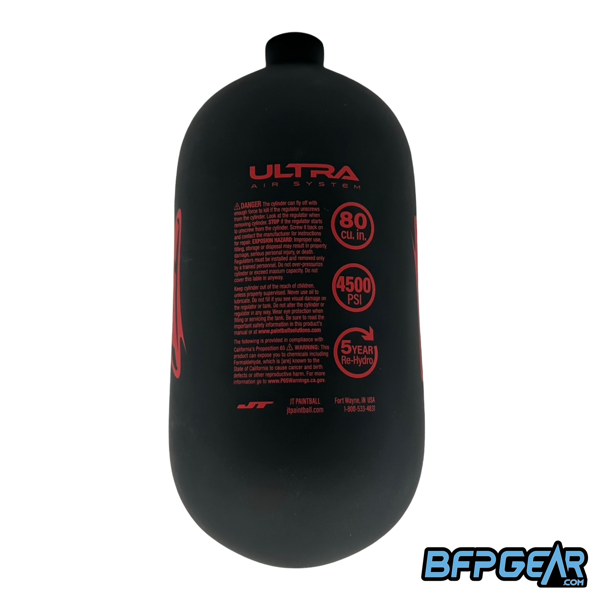 JT Ultra Light Tank 80ci (BOTTLE ONLY) | BFPGear.com