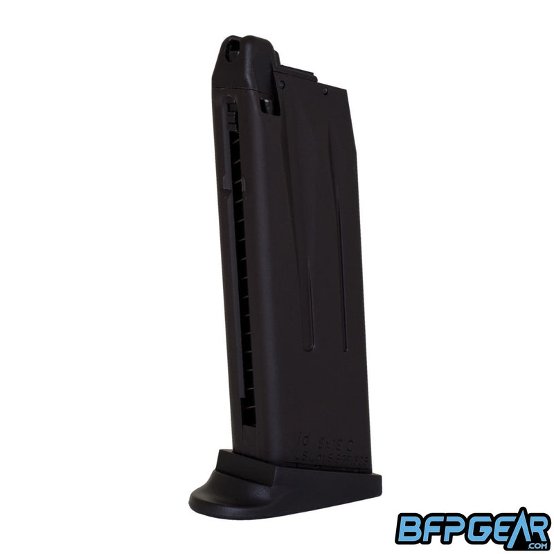 The HK USP Compact airsoft magazine. 22 round capacity.