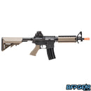 The Elite Force M4 CQB with Eyetrace unit in black and tan.