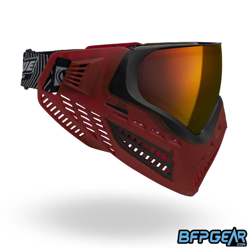 Side view of the Vio Ascend goggles. Ventilation along the ears and cheek allow for good air flow to keep you cool.