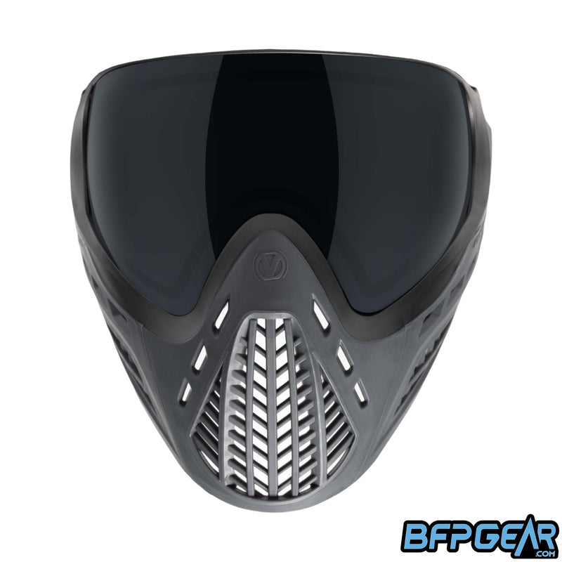 The Vio Ascend SE Stealth Black facing the front. This shows off the ventilation you get in front of the mouth.