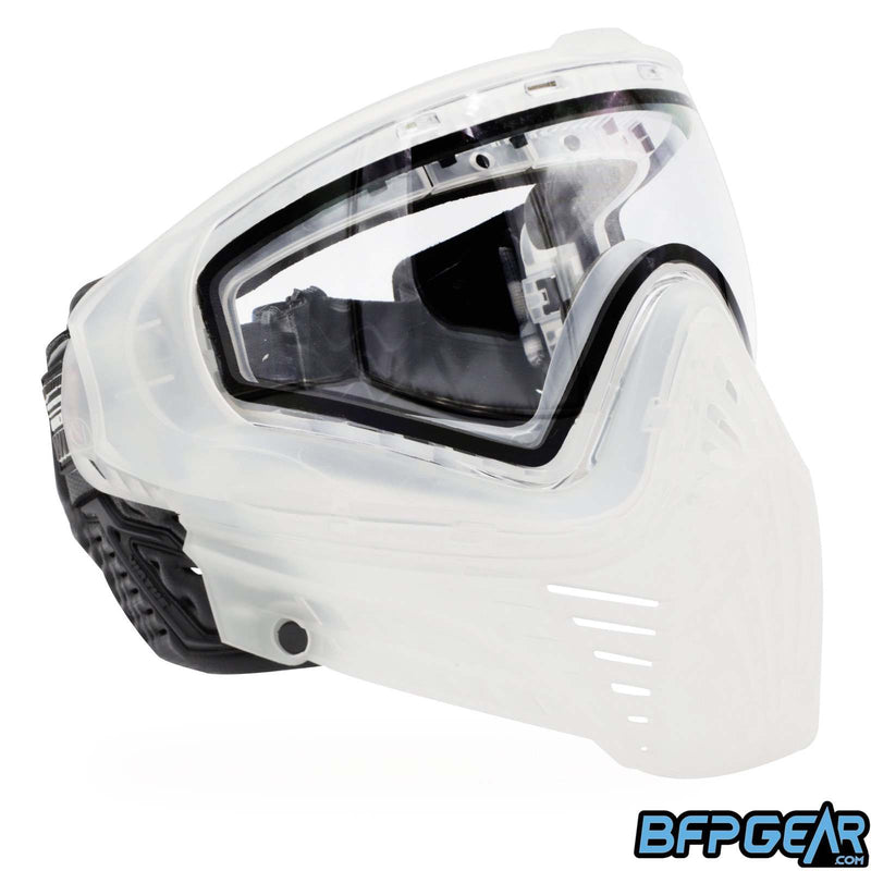 The Virtue Vio XS II Goggles in clear. Completely translucent goggle with a clear lens installed.