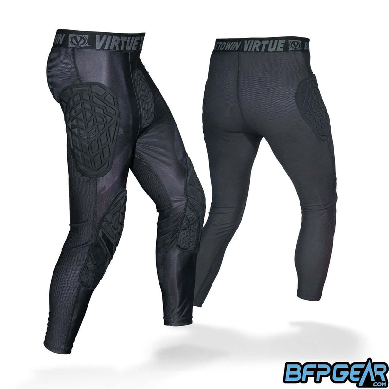 The Virtue Breakout Compression Pants. Groin, hip, and knee padding are fond on these compression pants.
