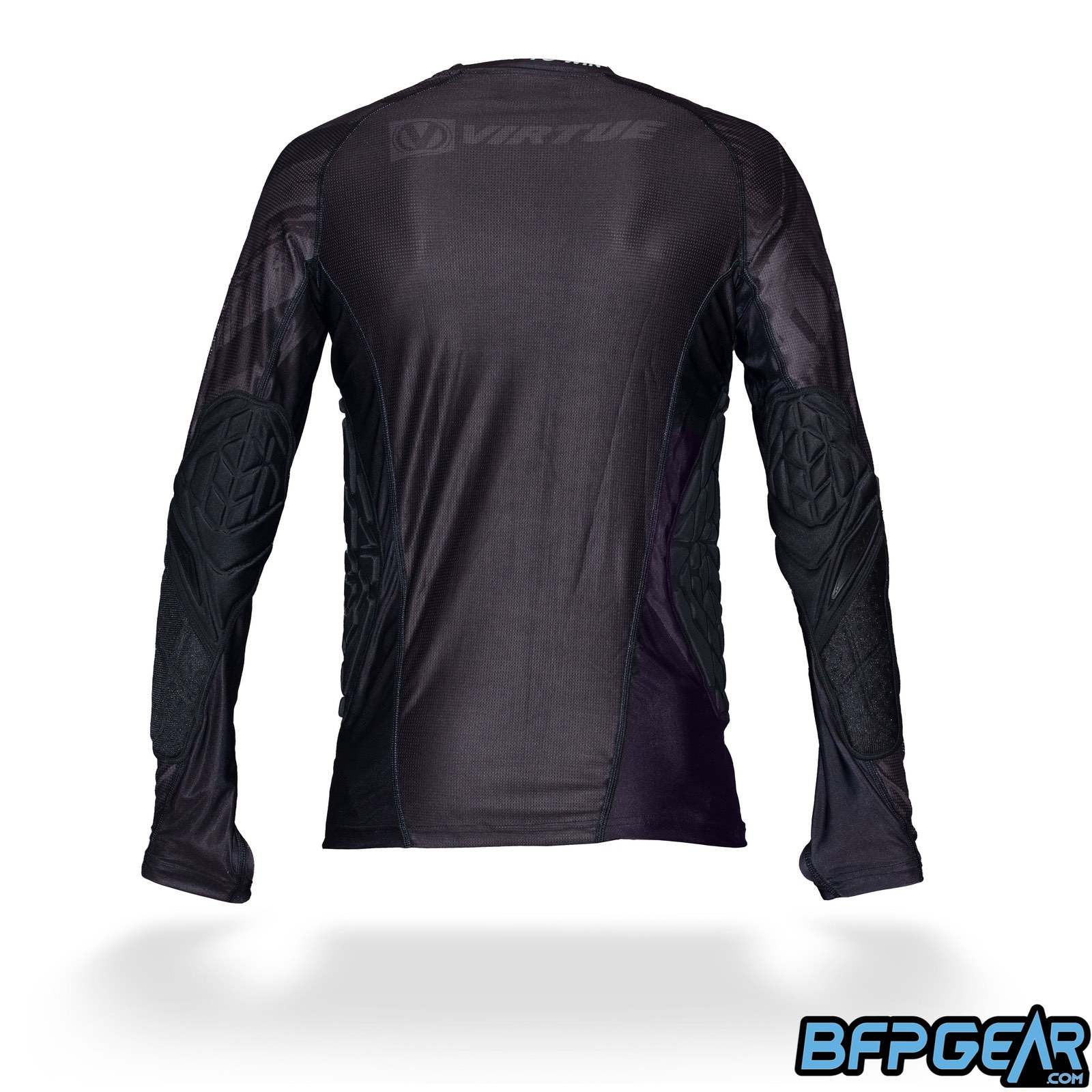 The backside of the Virtue compression top. Moisture wicking material keeps you dry.