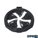 Angled view of the SF III Speed feed in black. Hinge locking lid and tool-less installation/removal have been brought back from the previous SF II speed feed.