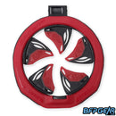 The Virtue SF III Speedfeed in red. New rubber teeth help with better paint handling.