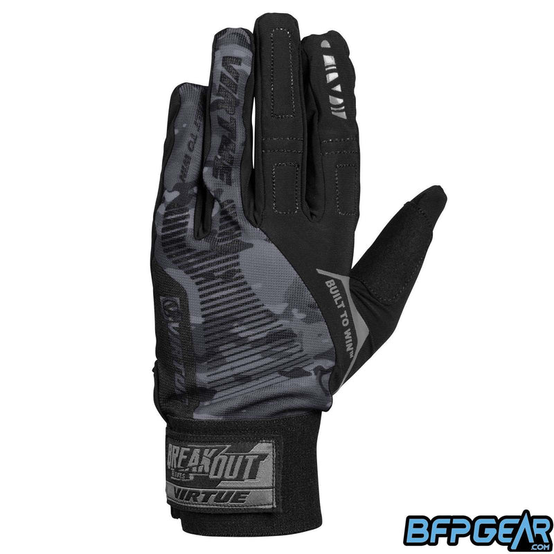 The Virtue Ripstop full finger glove in black camo
