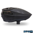 The Virtue Spire V paintball loader in black.