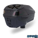 The back of the Spire V loader. This shows the locking mechanism and power button.