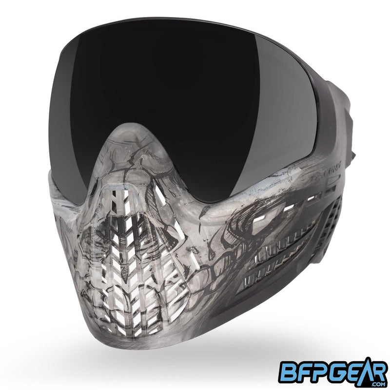 The Virtue VIO Ascend in the Clear Skull LE color way. Printed skull pattern on the front is in clear, so you can see through it.