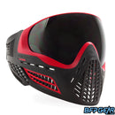 The Virtue VIO Ascend Paintball mask in the Red Black Smoke colorway.
