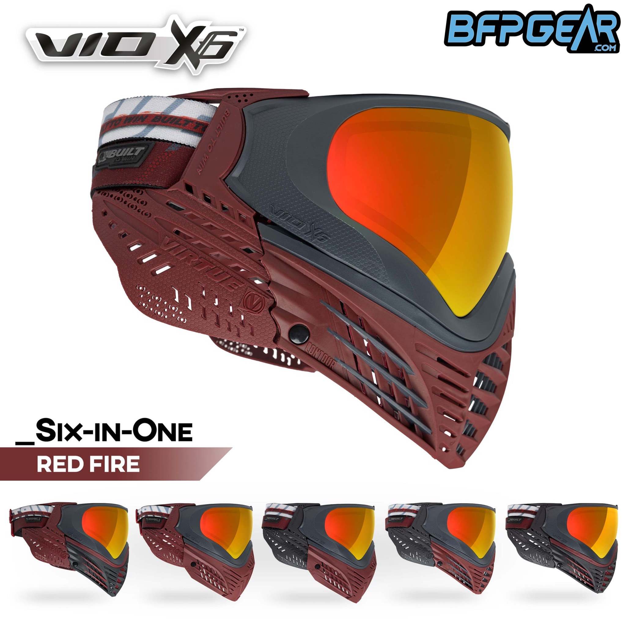 The Virtue Vio X6 goggle in the Red Fire color way.