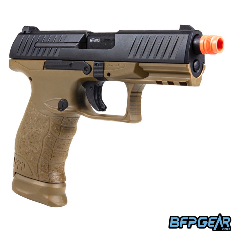 Walther PPQ Tac GBB Airsoft Pistol - Black/Dark Earth