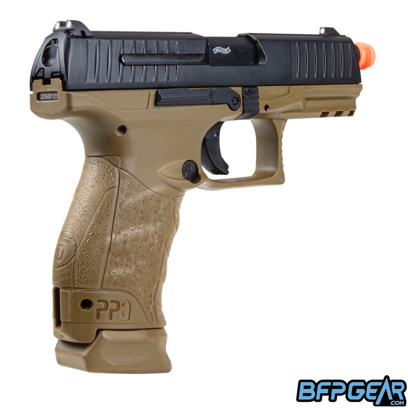 Walther PPQ Tac GBB Airsoft Pistol - Black/Dark Earth