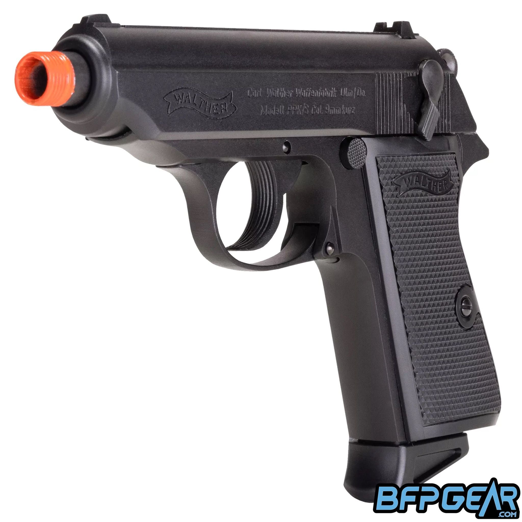 Elite Force officially licensed Walther PPK/S green gas blowback airsoft pistol with realistic compact design and authentic markings.