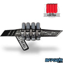 The BunkerKings Fly 2 Harness in the White Skull color way. White and grey with white skulls on the main pod sleeves.