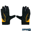 The top of the XSV 2025 JT Gripz Gloves. XSV logo on the middle finger so if you happen to have bad manners, the other guys are going to know from who. A mix of black and gold, throwing it back to a time when the professional XSV team wore the same colors.