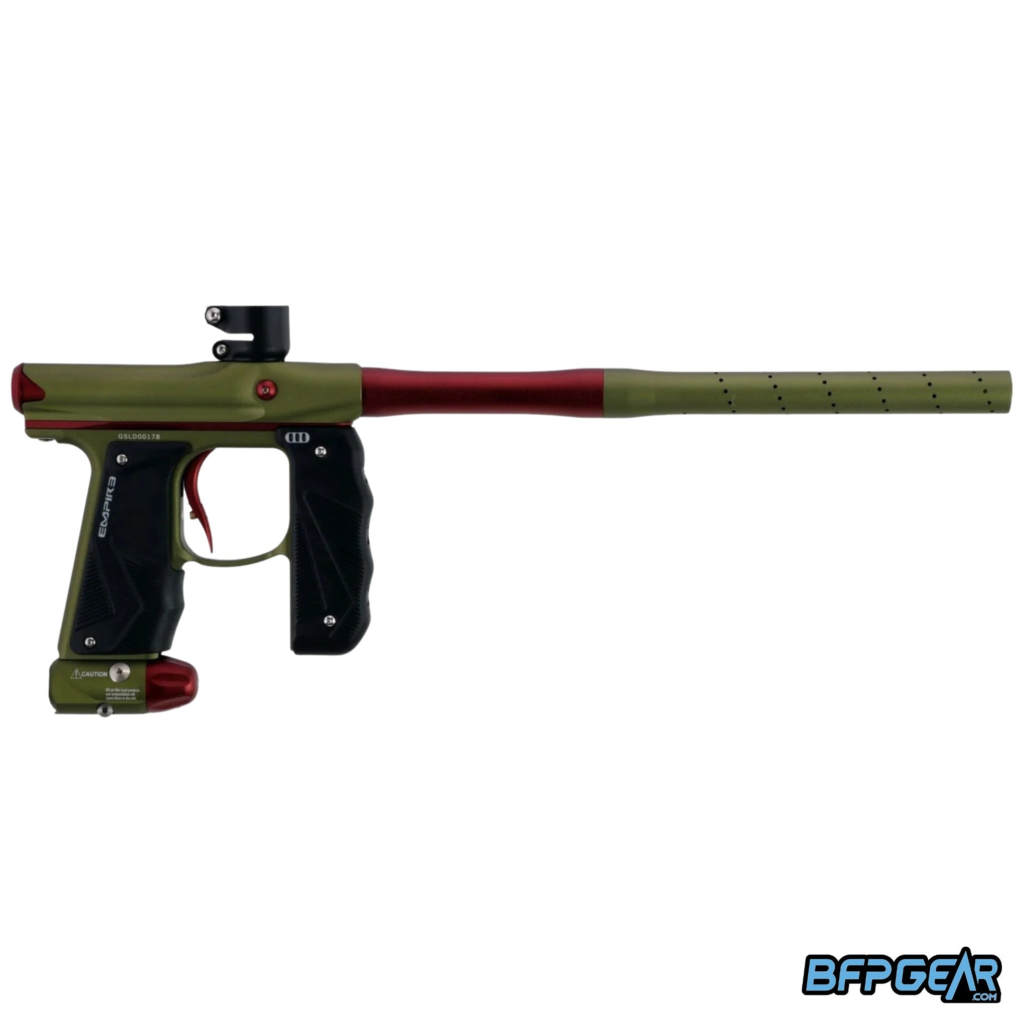 Empire Mini GS paintball marker dust olive and red