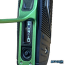 Empire Paintball Redline OLED board installed in a Mini GS or Axe 2.0 marker showing the display and on grip control button