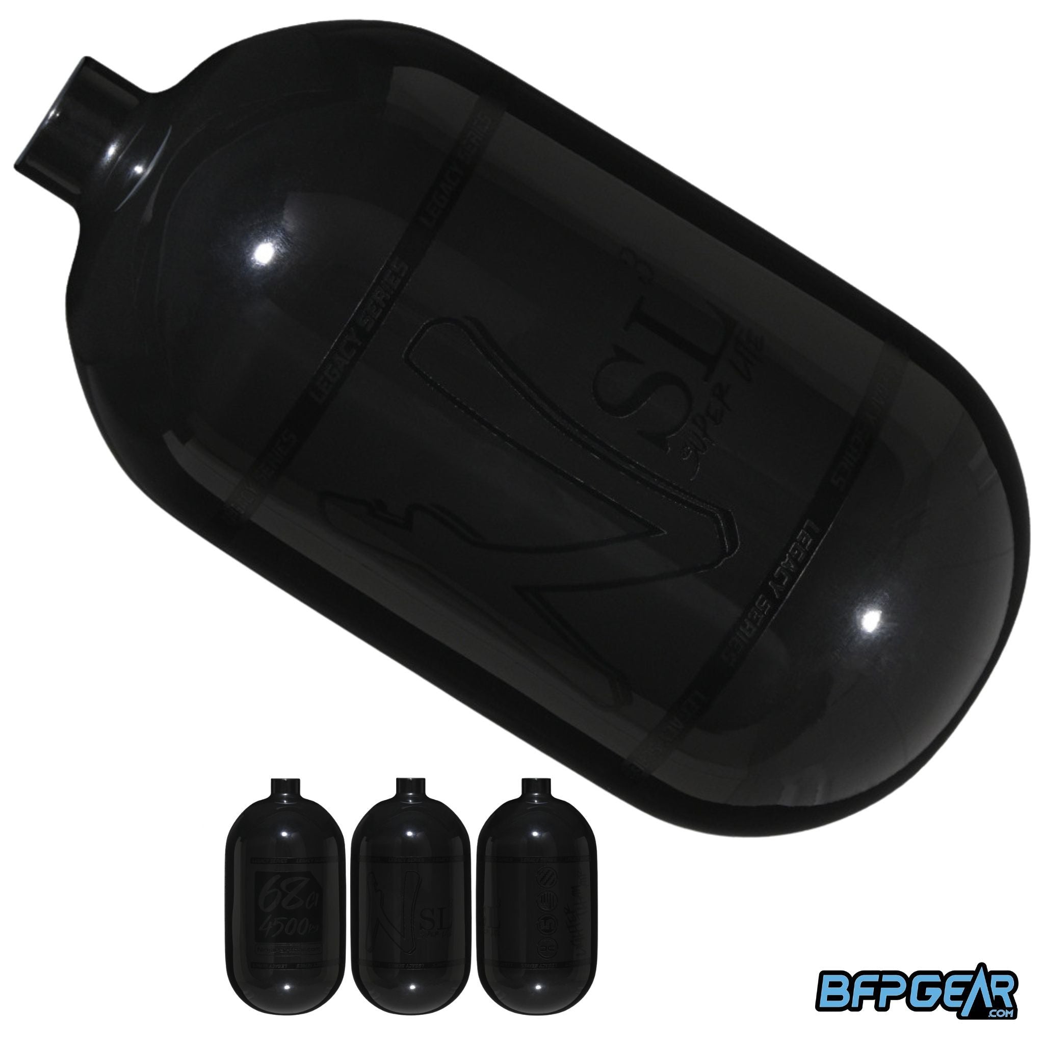 Ninja SL3 Carbon Fiber Paintball Air Tank Bottle 68ci and 80ci