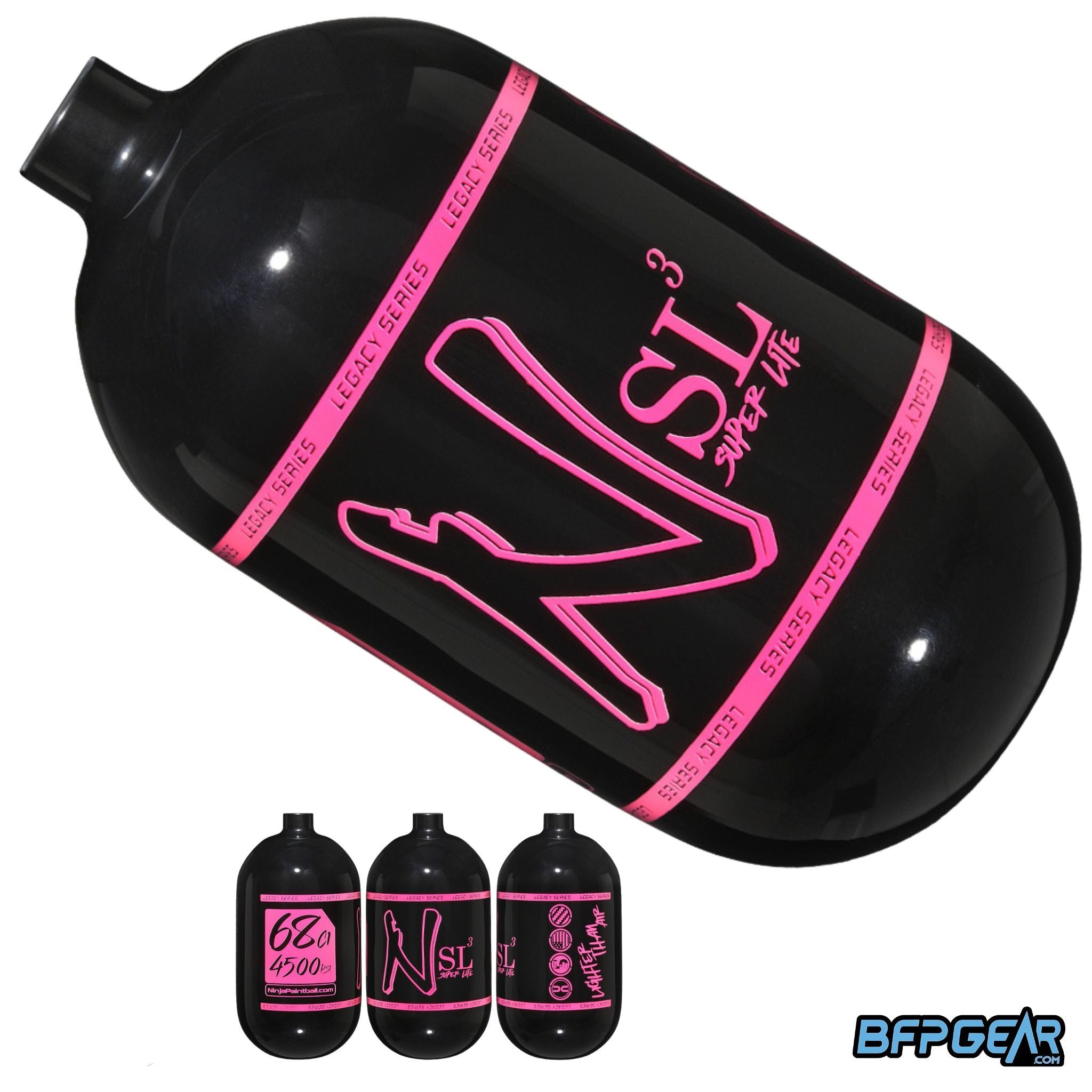 Ninja SL3 Carbon Fiber Paintball Air Tank Bottle 68ci and 80ci