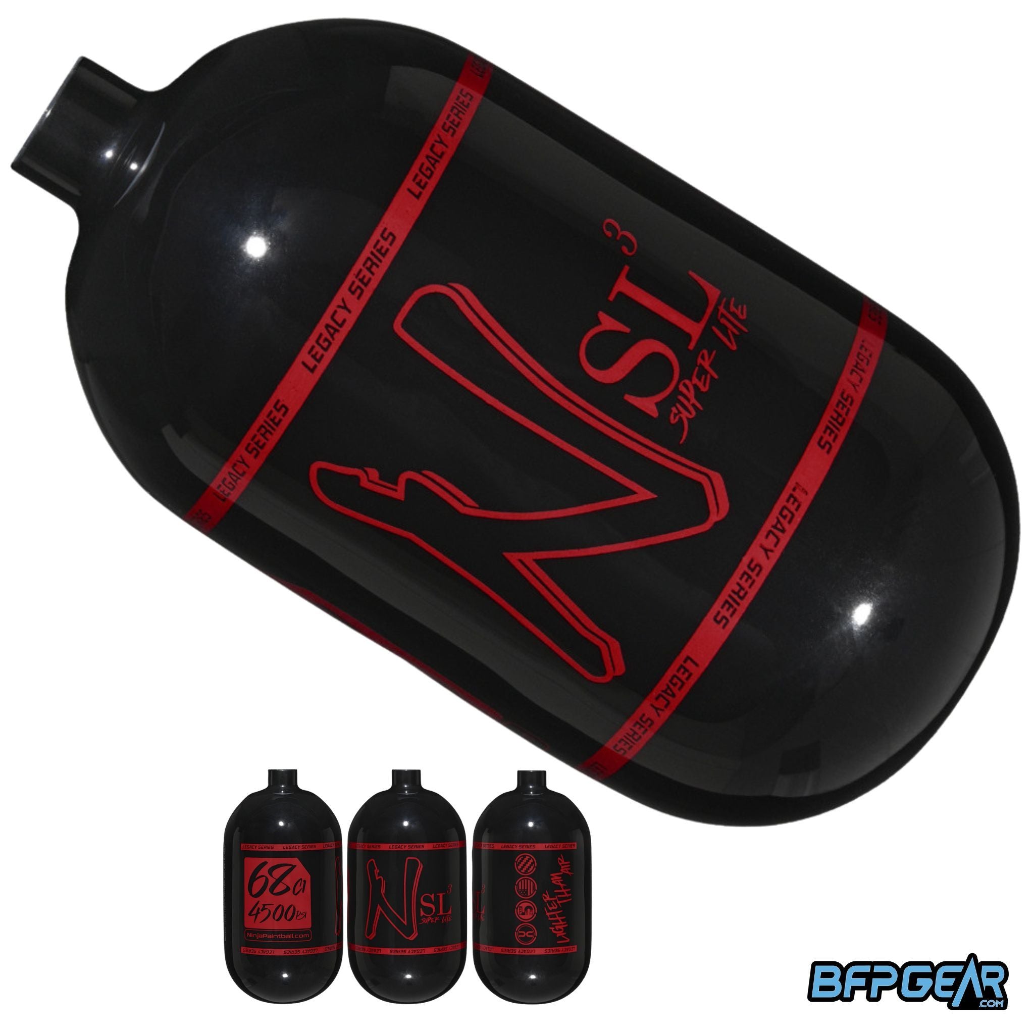 Ninja SL3 Carbon Fiber Paintball Air Tank Bottle 68ci and 80ci