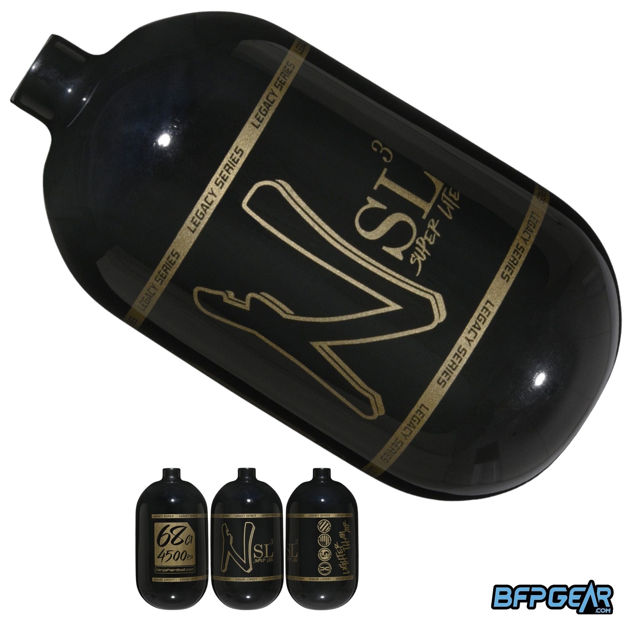 Ninja SL3 Carbon Fiber Paintball Air Tank Bottle 68ci and 80ci