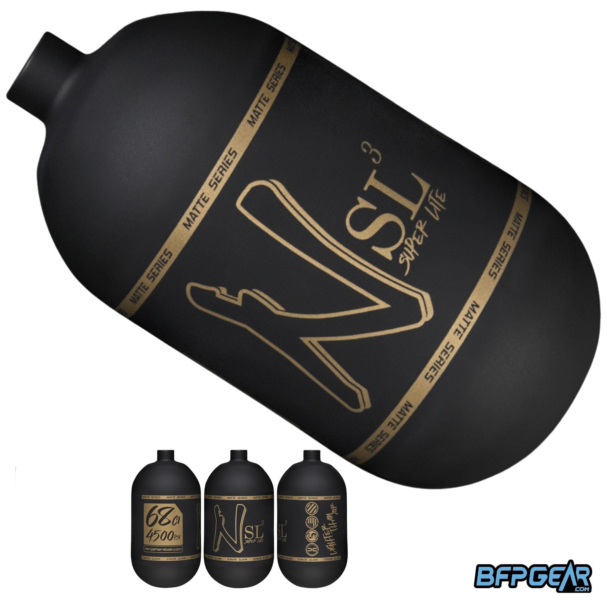Ninja SL3 Carbon Fiber Paintball Air Tank Bottle 68ci and 80ci