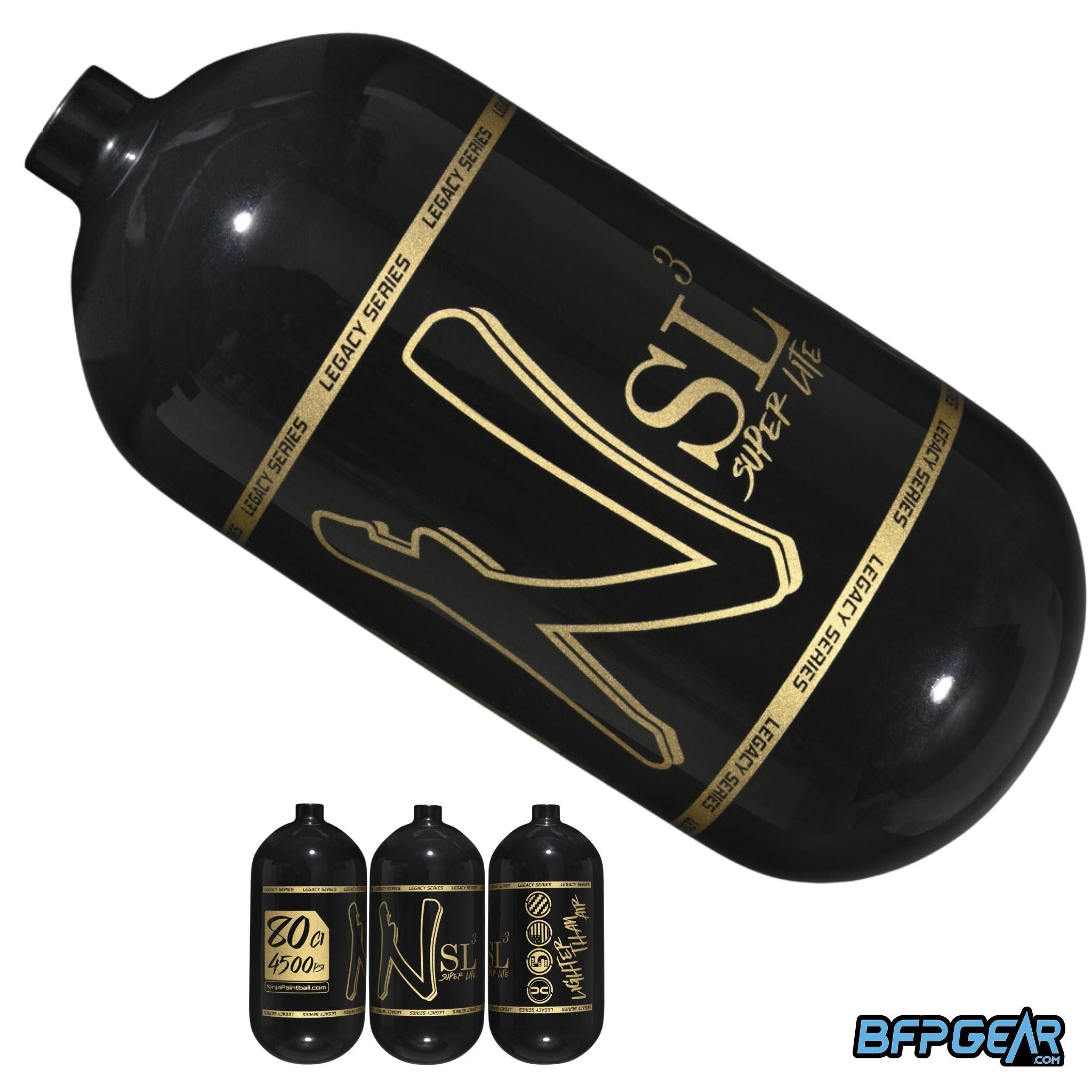 Ninja SL3 Carbon Fiber Paintball Air Tank Bottle 68ci and 80ci