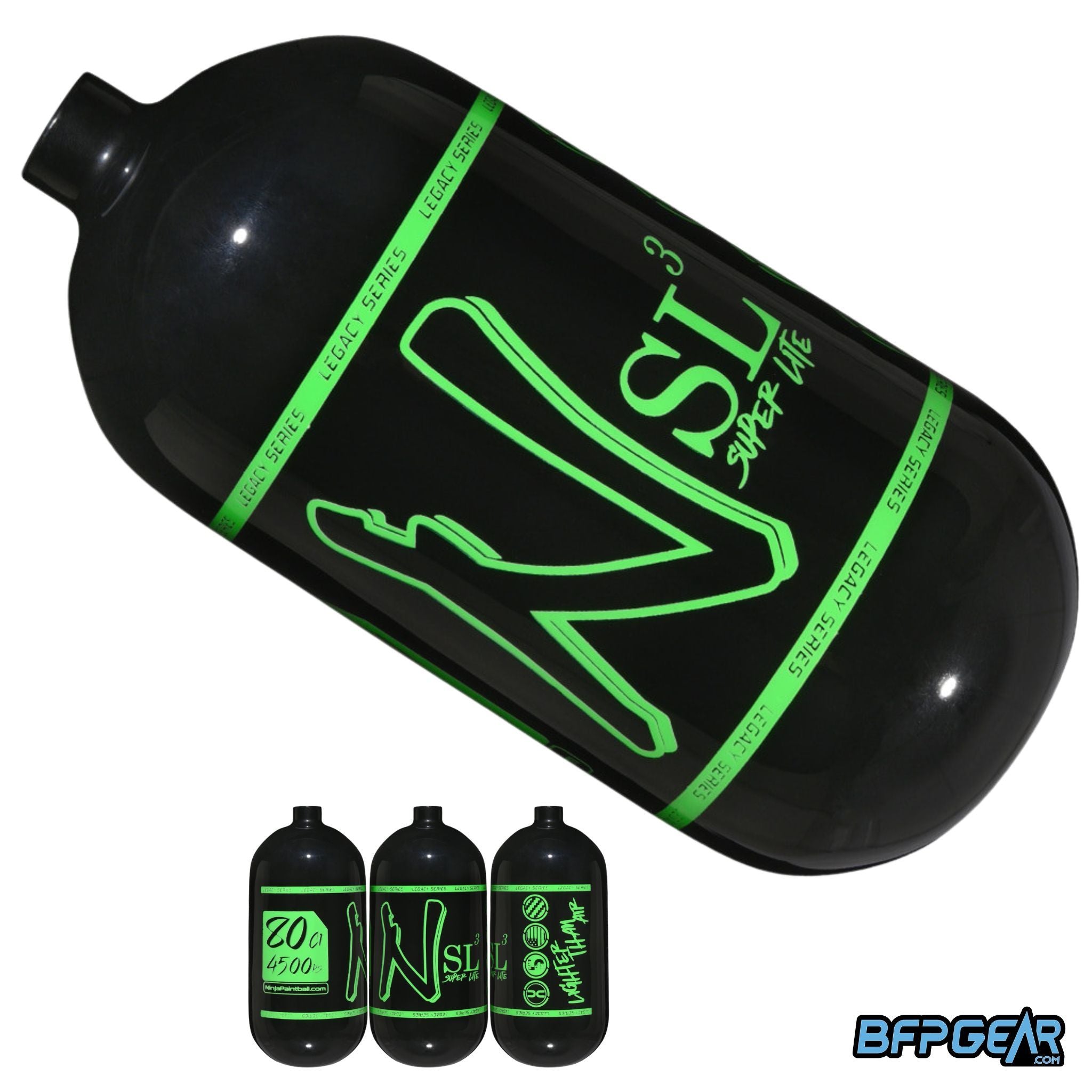 Ninja SL3 Carbon Fiber Paintball Air Tank Bottle 68ci and 80ci