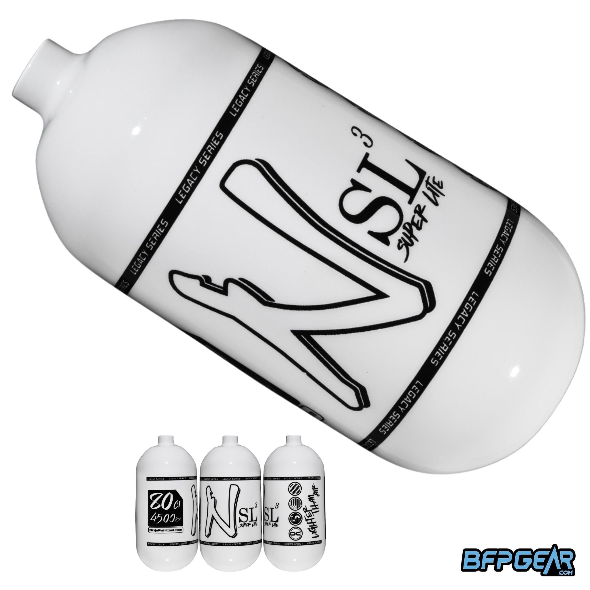 Ninja SL3 Carbon Fiber Paintball Air Tank Bottle 68ci and 80ci