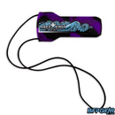 Evalast barrel cover in the purple and cyan tentacles pattern. Purple and black swirl with cyan tentacles printed onto the cover.