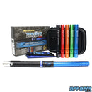 The Field One Acculock Dynasty edition in Dust Black and Gloss Blue. Comes with a protective case, 6 inserts, barrel back, barrel front and a barrel cover.