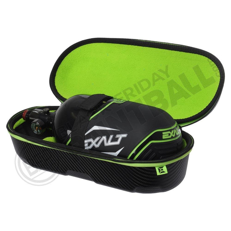 Exalt Paintball Carbon Series Tank Case - Black / Lime