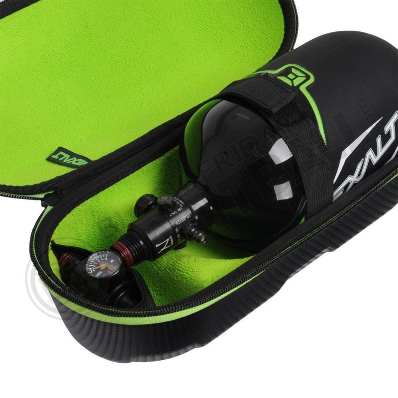 Exalt Paintball Carbon Series Tank Case - Black / Lime