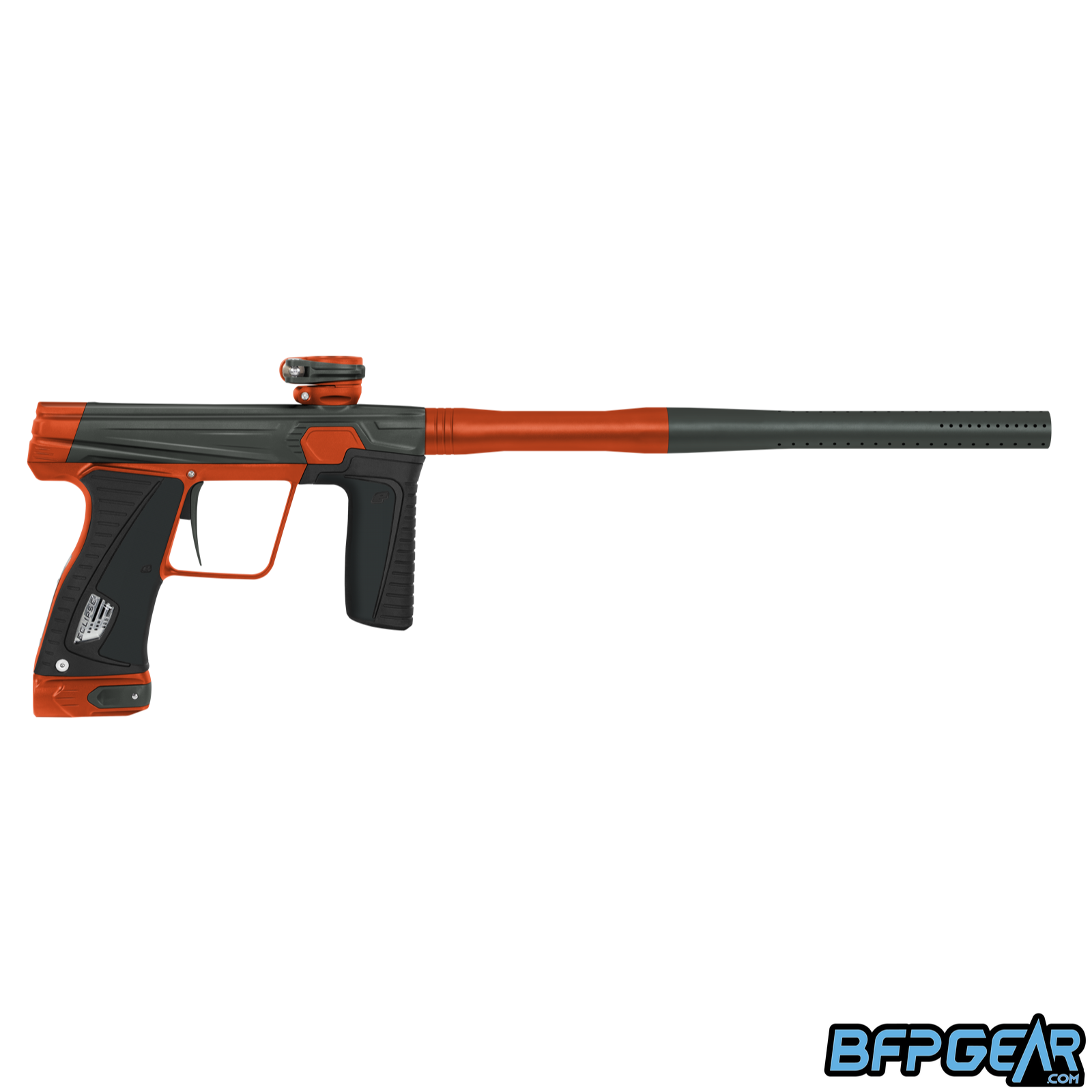 The GTek 180r in Ember Storm. Orange accents with a dark grey body.