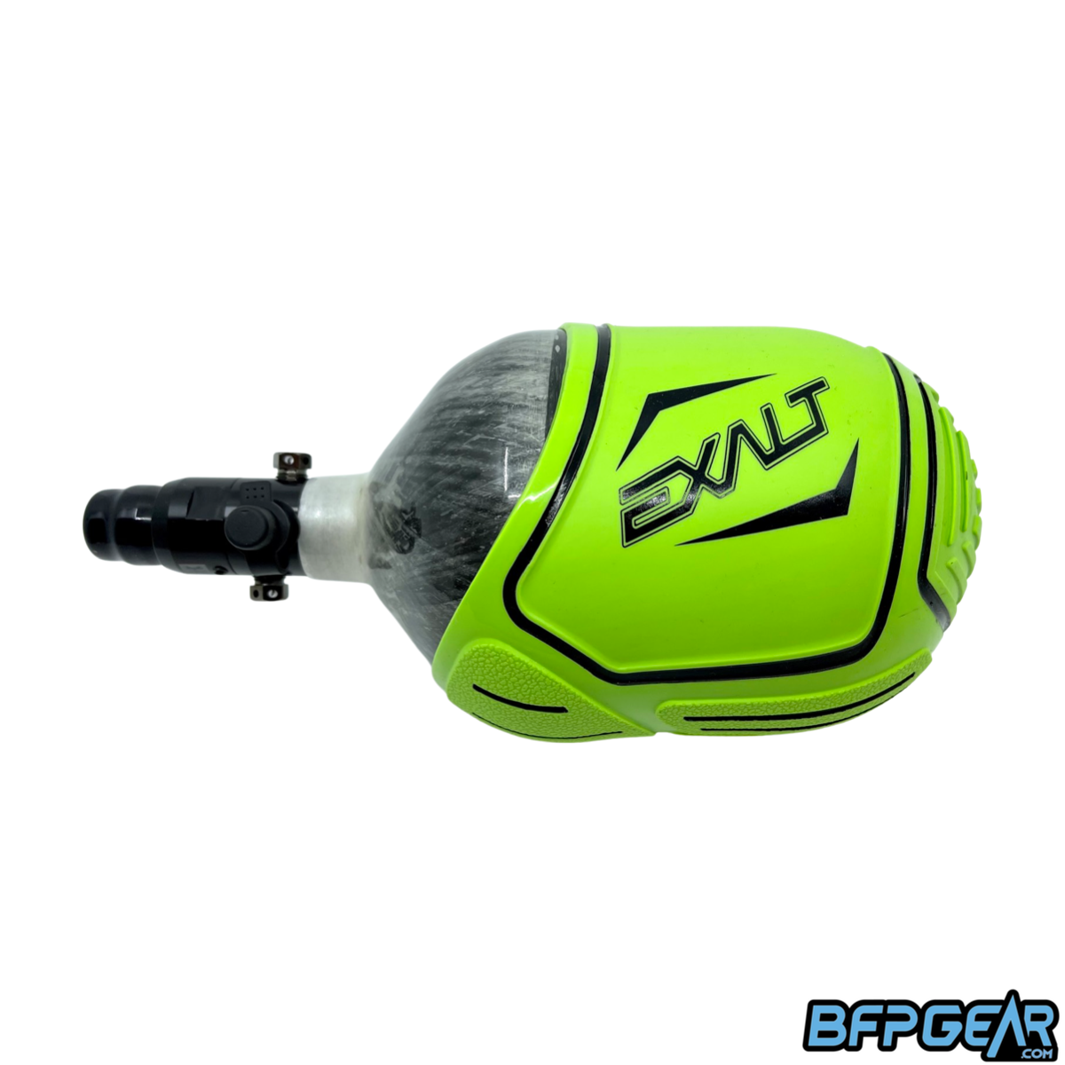 The Exalt Tank cover for 48ci air tanks in the lime color way.